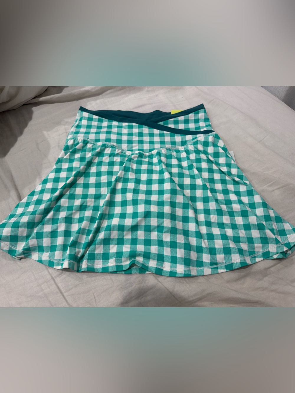 Green Gingham A-Line Women’s Skirt size M NWT All in Motion